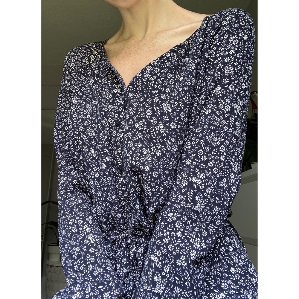 Floral Cinched Waist Dress